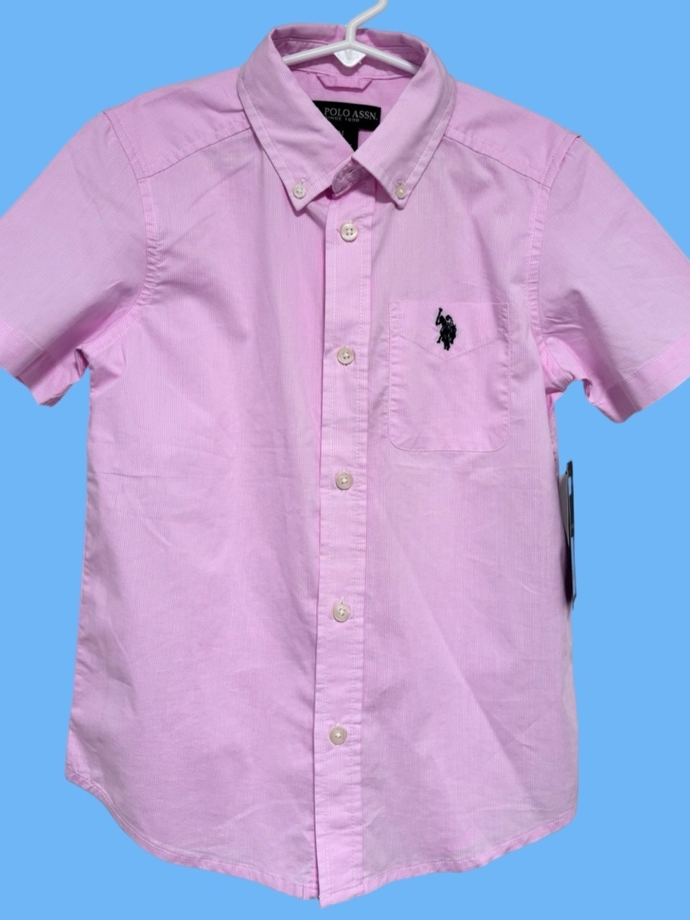 U.S. Polo Assn. Pink Short Sleeve Button-Down Shirt